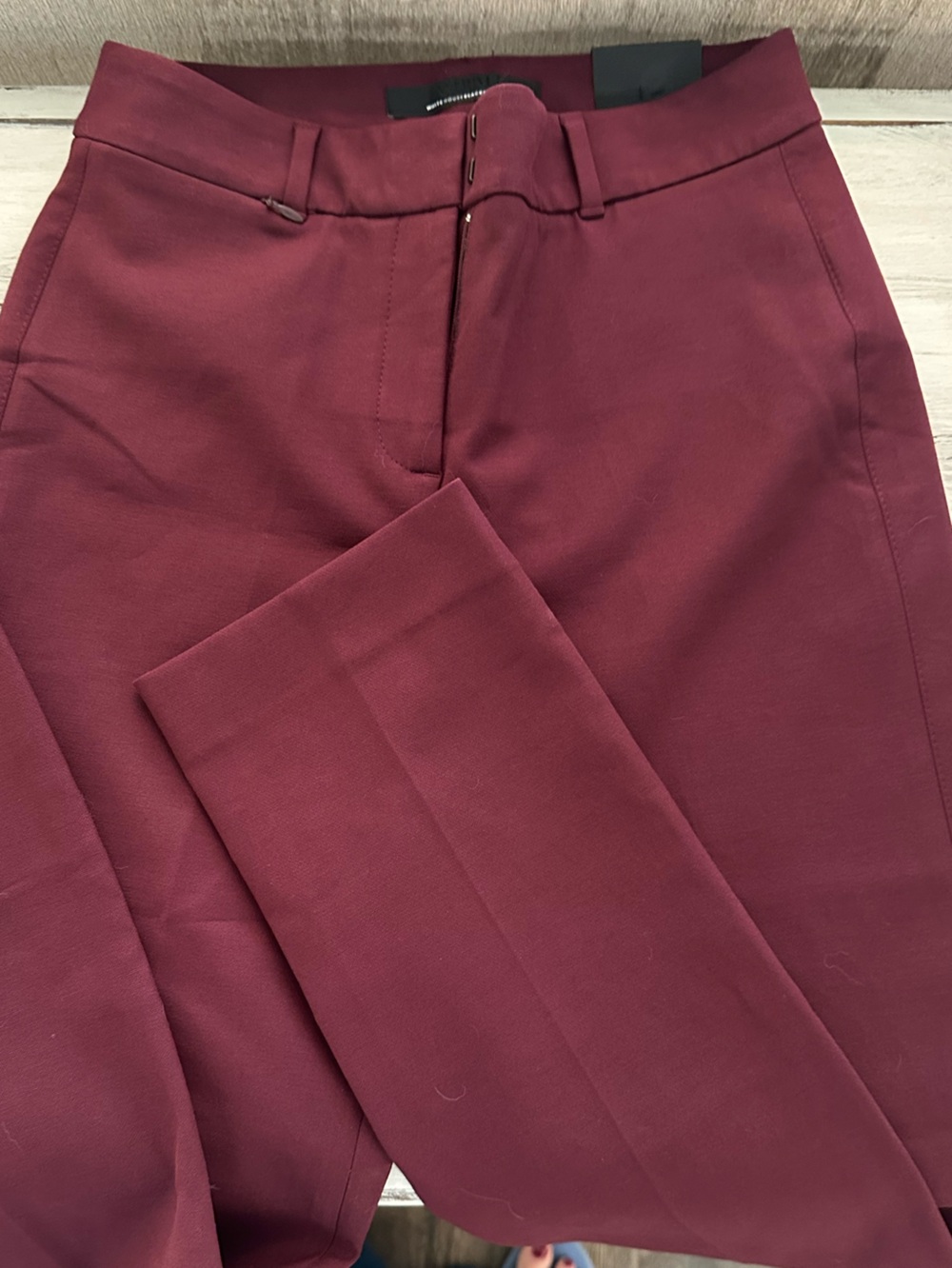 White House Black Market Burgundy Tailored Trousers